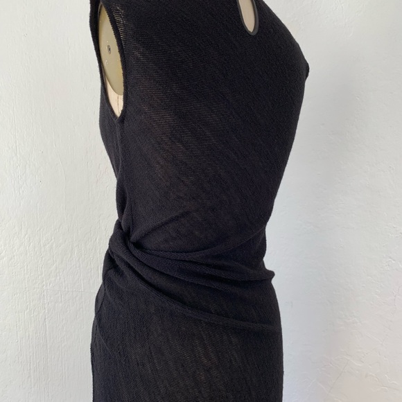 Alexander Wang twisted knit black sleeveless dress size 6 - Picture 9 of 13